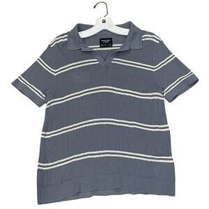 Abercrombie & Fitch Knit Polo Sweater Shirt Preppy Mens Small Short Sleeves